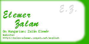 elemer zalan business card